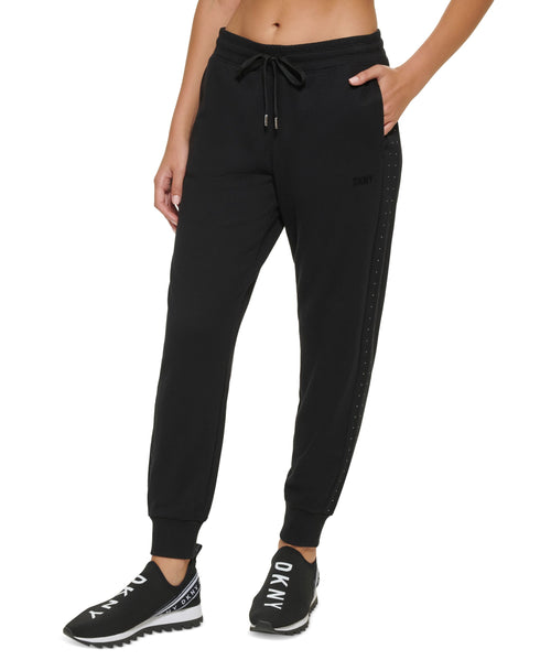 DKNY Sport Womens Rhinestone Jogger Pants